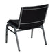 Black |#| Big & Tall 1000 lb. Rated Black Fabric Stack Chair - Reception Seating