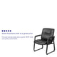 Big & Tall 500 lb. Rated Black LeatherSoft Executive Reception Chair-Sled Base