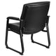 Big & Tall 500 lb. Rated Black LeatherSoft Executive Reception Chair-Sled Base