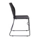 Black |#| Commercial Grade 660 LB. Capacity Plastic Stack Chair with Steel Sled Base-Black