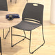 Gray |#| Commercial Grade 660 LB. Capacity Plastic Stack Chair with Steel Sled Base-Gray