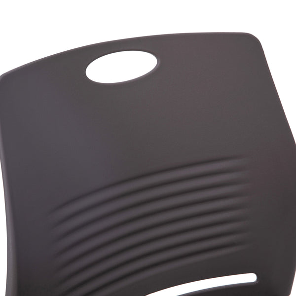 Gray |#| Commercial Grade 660 LB. Capacity Plastic Stack Chair with Steel Sled Base-Gray