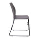 Gray |#| Commercial Grade 660 LB. Capacity Plastic Stack Chair with Steel Sled Base-Gray