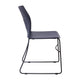 Navy |#| Commercial Grade 660 LB. Capacity Plastic Stack Chair with Steel Sled Base-Navy