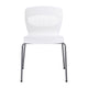 White |#| Commercial Grade 770 LB. Capacity Plastic Stack Chair with Lumbar Support-White