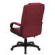 Burgundy Fabric |#| High Back Burgundy Fabric Multi-Line Stitch Upholstered Swivel Office Chair