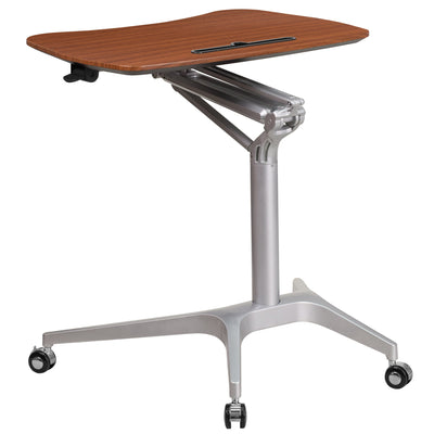 Mobile Sit-Down, Stand-Up Ergonomic Computer Desk - Standing Desk - View 1