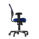 Blue/Black Frame |#| Mid-Back Ergonomic Multifunction Mesh Chair with Polyurethane Wheels-Blue