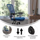 Blue Mesh/White Frame |#| Mid-Back Ergonomic Multifunction Mesh Chair with Polyurethane Wheels-Blue