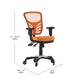 Orange/Black Frame |#| Mid-Back Ergonomic Multifunction Mesh Chair with Polyurethane Wheels-Orange