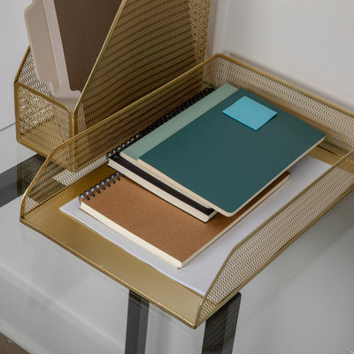 Ryder 2 Pack Mesh Metal Paper Letter Inbox Tray Desktop Organizer - View 2