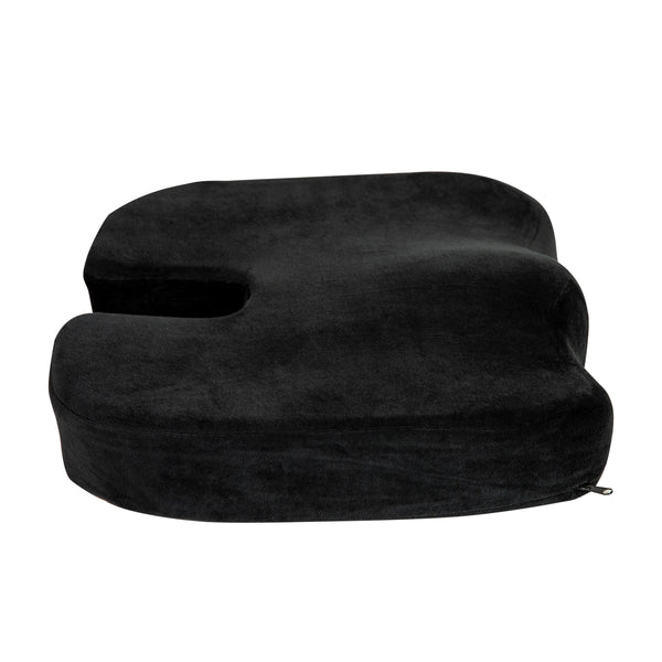 Black Contoured Office Chair Cushion - Certi-PUR US Certified 100% Memory Foam