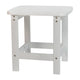 White |#| Set of 2 Indoor/Outdoor Poly Resin Rocking Chairs with Side Table in White