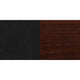 Black Vinyl Seat/Walnut Wood Frame |#| Slat Back Walnut Wood Restaurant Barstool - Black Vinyl Seat