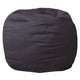 Gray |#| Small Solid Gray Refillable Bean Bag Chair for Kids and Teens