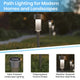 Stainless Steel |#| All-Weather Solar Powered Stainless Steel LED Landscaping Lights - Set of 12