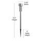 Stainless Steel |#| All-Weather Solar Powered Stainless Steel LED Landscaping Lights - Set of 12