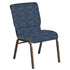 18.5''W Church Chair in Galaxy Fabric - Gold Vein Frame