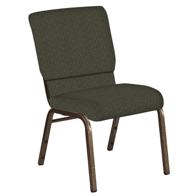 18.5''W Church Chair in Mirage Fabric - Gold Vein Frame - View 1