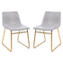 18 Inch Commercial Grade Dining Table Height Chair, Mid-Back Sled Base Dining Chair in LeatherSoft Upholstery, Set of 2