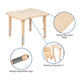 Natural |#| 21.875inchW x 26.625inchL Rectangle Natural Plastic Activity Table Set with 4 Chairs