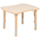 Natural |#| 21.875inchW x 26.625inchL Rectangle Natural Plastic Activity Table Set with 4 Chairs