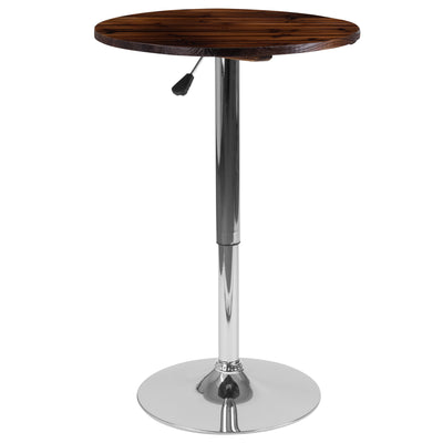 23.5'' Round Adjustable Height Wood Table (Adjustable Range 26.25'' - 35.5'')