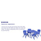 Blue |#| 24inch Square Blue Plastic Height Adjustable Activity Table Set with 4 Chairs