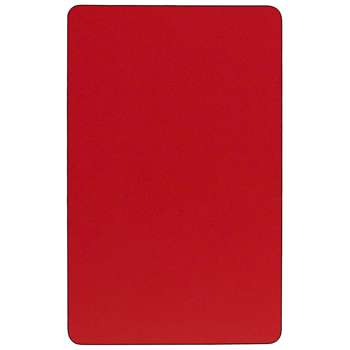 Red |#| 24inchW x 60inchL Rectangular Red HP Laminate Activity Table - Height Adjustable Legs