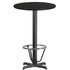 24'' Round Laminate Table Top with 22'' x 22'' Bar Height Table Base and Foot Ring