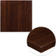Walnut |#| 24inch Square High-Gloss Walnut Resin Table Top with 2inch Thick Drop-Lip