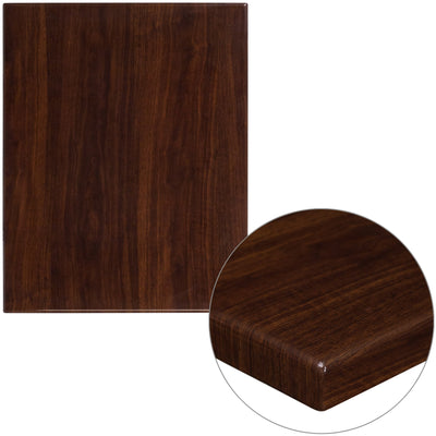 24'' x 30'' High-Gloss Resin Table Top with 2'' Thick Drop-Lip - View 1