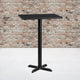 Black |#| 24inch x 30inch Rectangular Black Laminate Table Top & 22inch x 22inch Bar Height Table Base