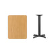 Natural |#| 24inch x 30inch Rectangular Natural Laminate Table Top & 22inch x 22inch Table Height Base