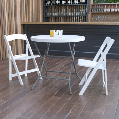 2.63-Foot Round Plastic Folding Table - View 2