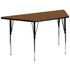 29''W x 57''L Trapezoid HP Laminate Activity Table - Standard Height Adjustable Legs