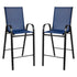 2 Pack Brazos Series Outdoor Barstools with Flex Comfort Material and Metal Frame