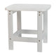 White |#| Set of 2 Indoor/Outdoor Folding Adirondack Chairs with Side Table in White