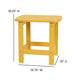 Yellow |#| Indoor/Outdoor Adirondack Style Side Table and 2 Chair Set in Yellow