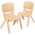 2 Pack Plastic Stackable School Chair with 10.5" Seat Height