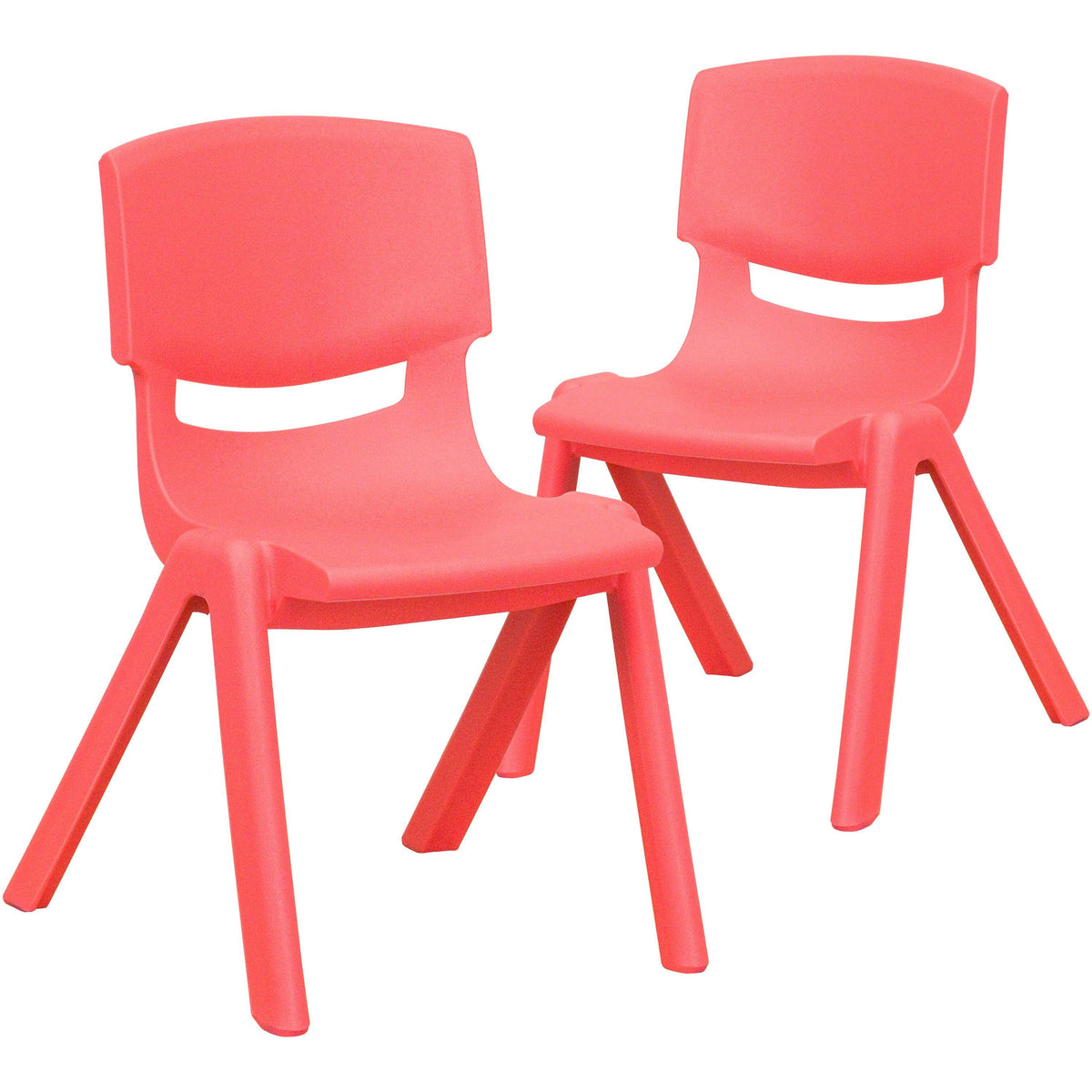 Red |#| 2 Pack Red Plastic Stackable School Chair with 12inchH Seat, Preschool Seating