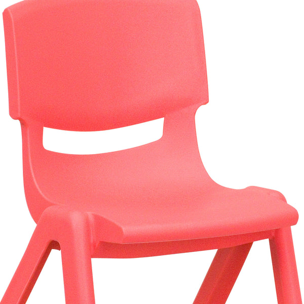 Red |#| 2 Pack Red Plastic Stackable School Chair with 12inchH Seat, Preschool Seating