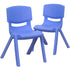 2 Pack Plastic Stackable School Chair with 12" Seat Height