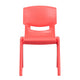 Red |#| 2 Pack Red Plastic Stackable School Chair with 15.5inchH Seat