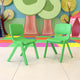 Green |#| 2 Pack Green Plastic Stackable School Chair with 15.5inchH Seat