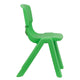 Green |#| 2 Pack Green Plastic Stackable School Chair with 15.5inchH Seat