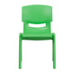 Green |#| 2 Pack Green Plastic Stackable School Chair with 15.5inchH Seat