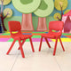 Red |#| 2 Pack Red Plastic Stackable School Chair with 15.5inchH Seat