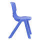 Blue |#| 2 Pack Blue Plastic Stackable School Chair with 15.5inchH Seat