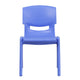 Blue |#| 2 Pack Blue Plastic Stackable School Chair with 15.5inchH Seat